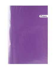 Carpeta plastificada con gusano violeta torre