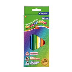 12 lápices de colores triangulares acuarelables torre