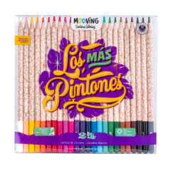 24 lápices de colores redondos los más pintones Mooving