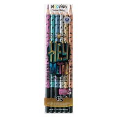 6 lápices de colores metalizados hey metal mooving