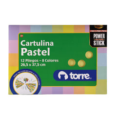 Carpeta de cartulina pastel 12 hojas Torre