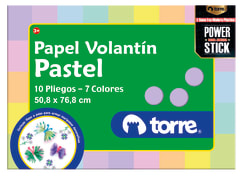 Carpeta de papel volantín pastel 10 pliegos Torre