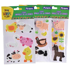 Stickers goma eva animales de la granja torre