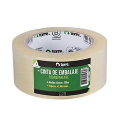 Cinta de embalaje transparente 48mm x 100mts Torre