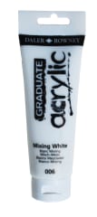 Tubo acrílico graduate 120ml mixing white