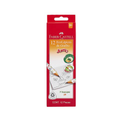 12 lápices grafito jumbo 2B triangular faber-castell
