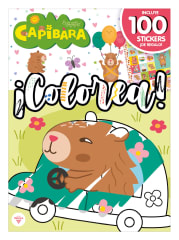 Libro para colorear capibara + stickers