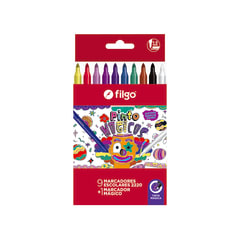 Marcadores pinto mágicos 10 colores filgo