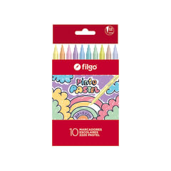 Marcadores pinto pastel 10 colores filgo