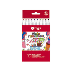 Marcadores pinto perfumados 10 colores filgo