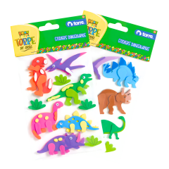 Stickers goma eva dinosaurios torre