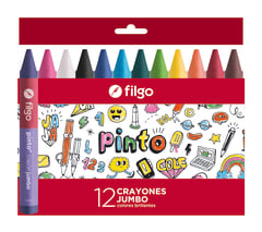 Lápices de cera 12 colores filgo