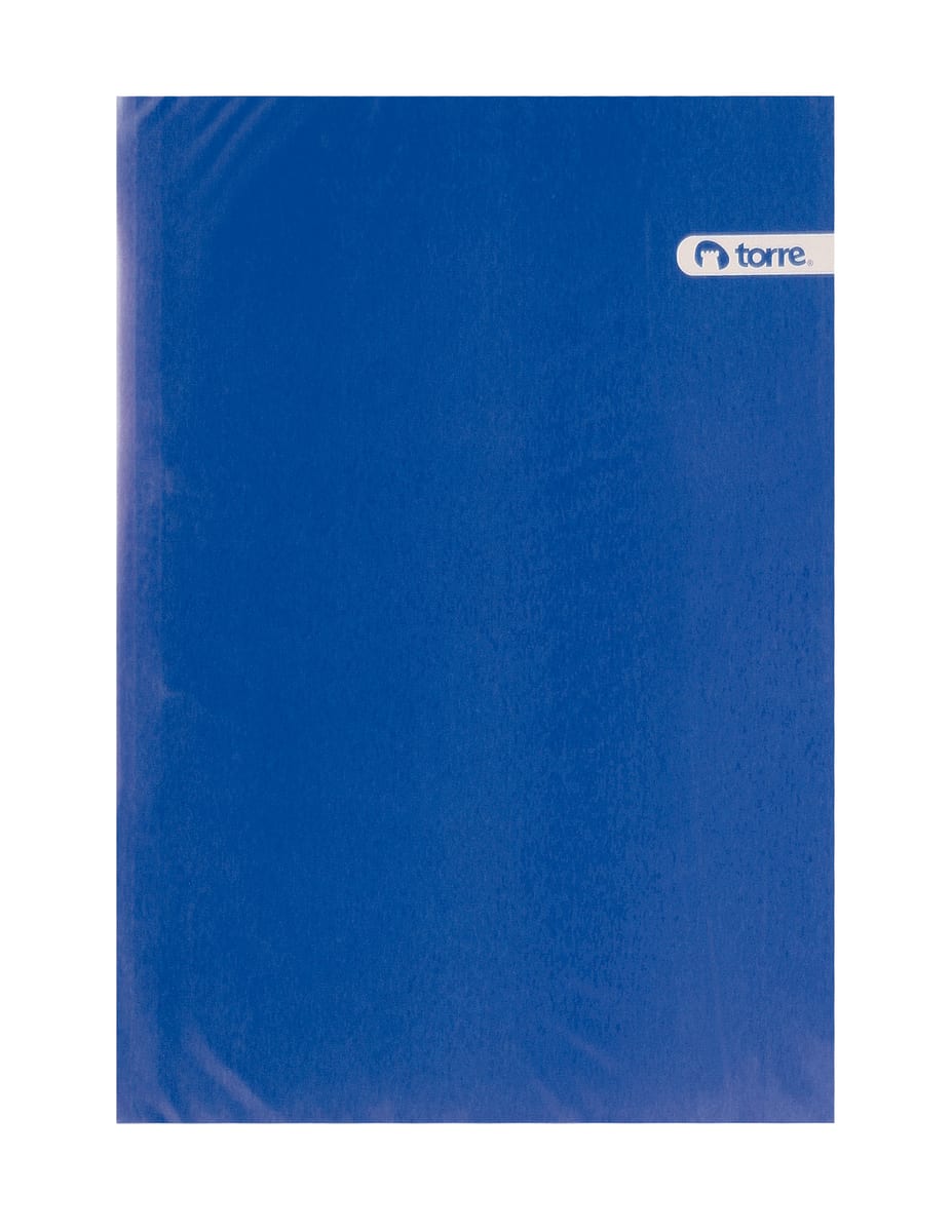 Carpeta plastificada con accoclip azul torre1