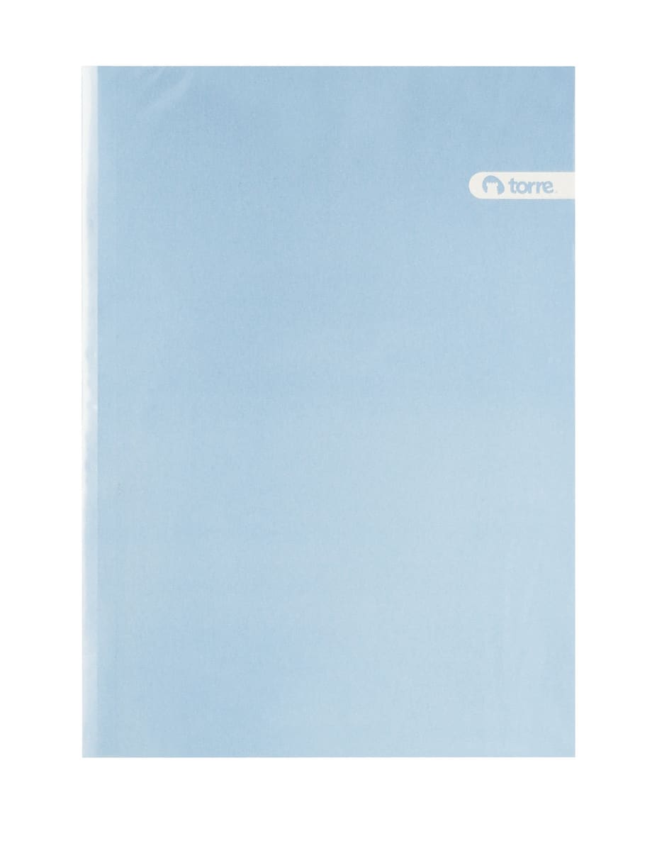 Carpeta plastificada con gusano celeste Torre1