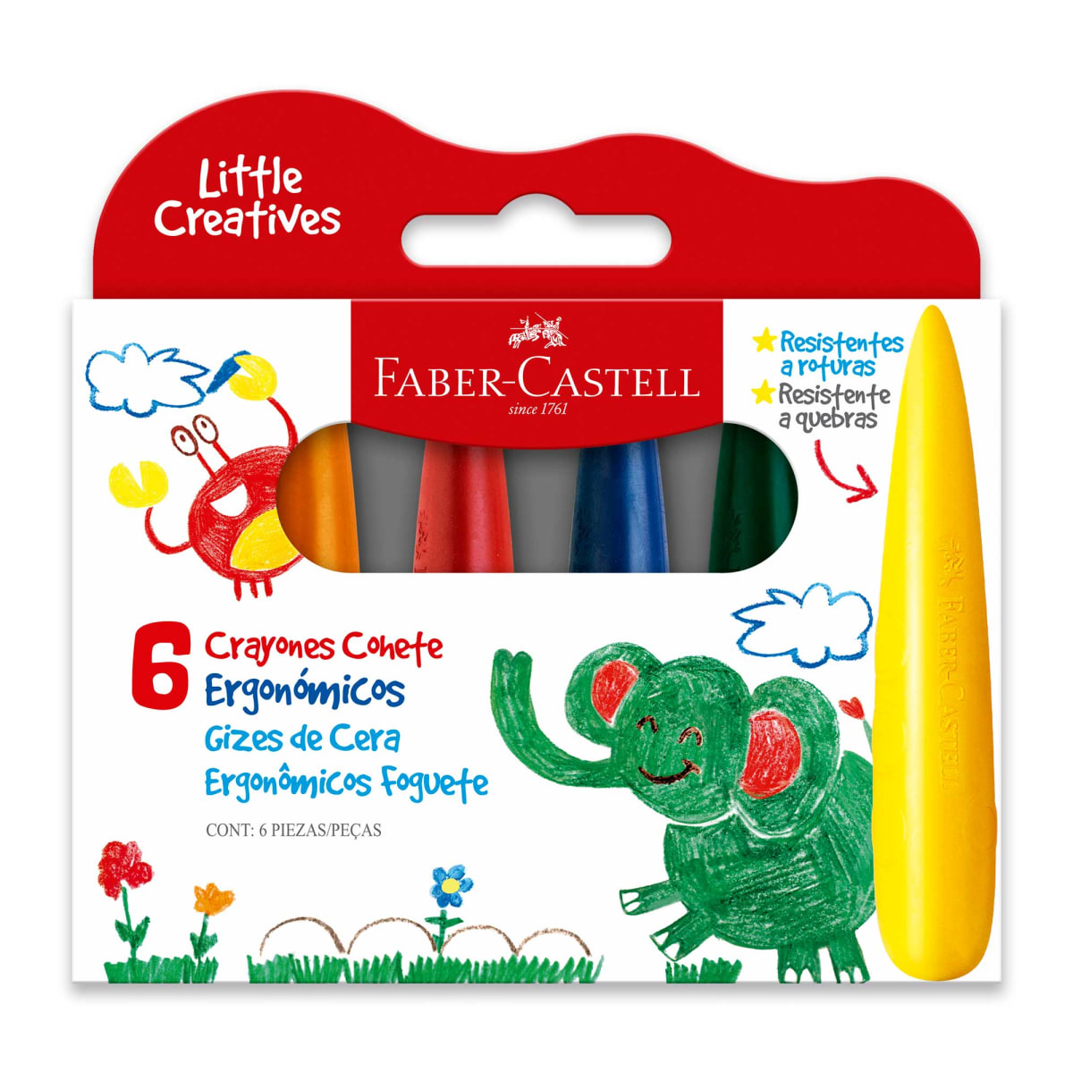 Crayones cohete 6 colores little creatives1