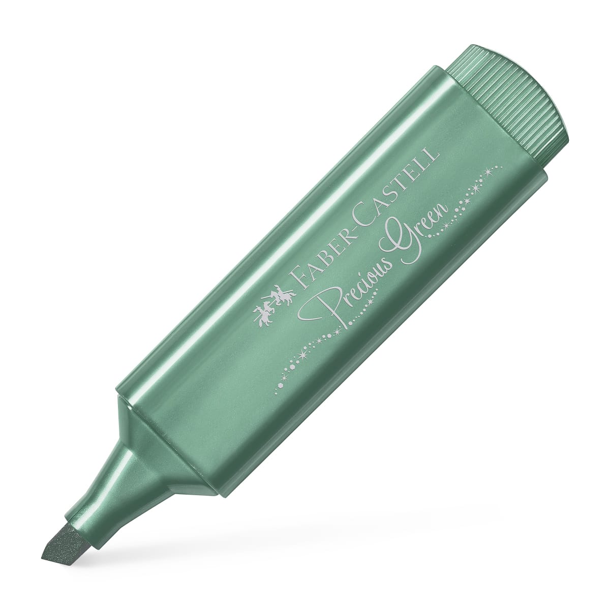 Destacador textliner metallic green Faber-Castell1