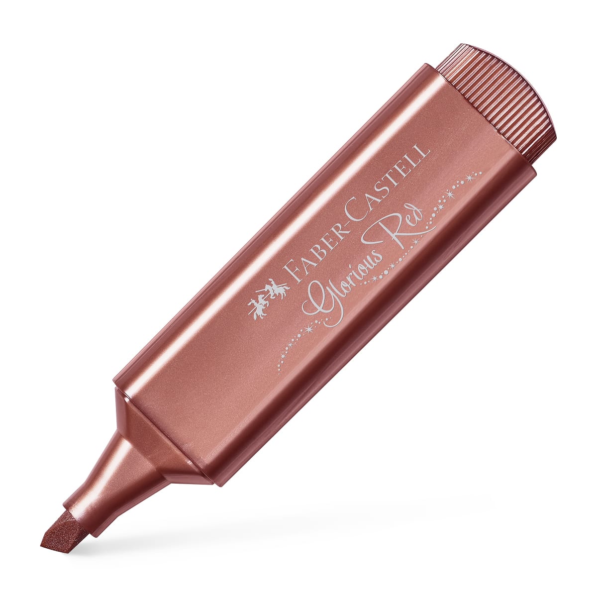 Destacador textliner metallic red Faber-Castell1