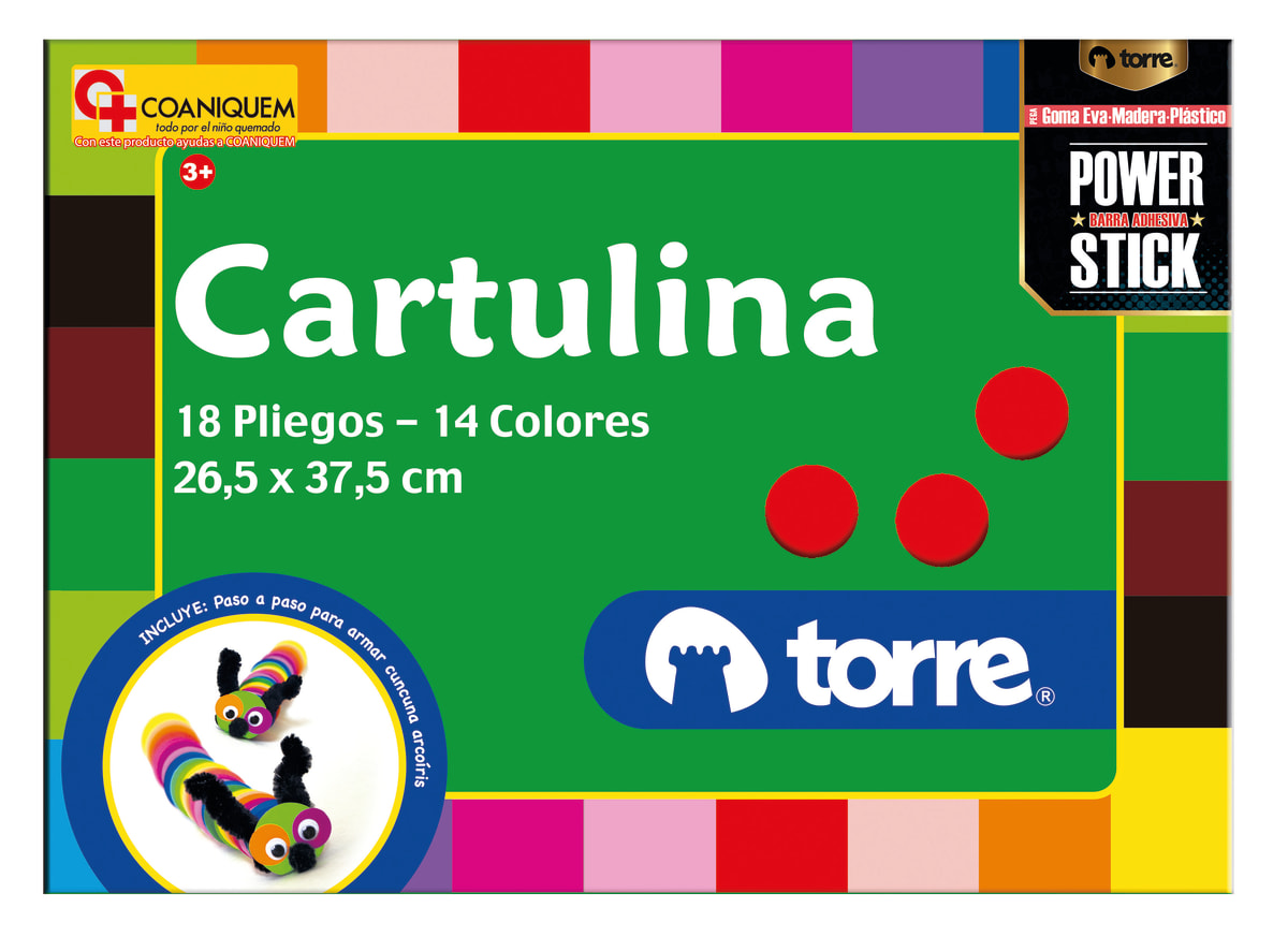 Carpeta de cartulina de colores 18 hojas Torre1