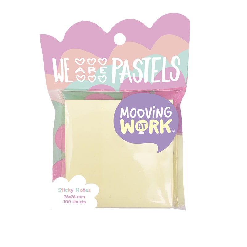 Notas adhesivas 76x76mm 100 hjs pastel Mooving1