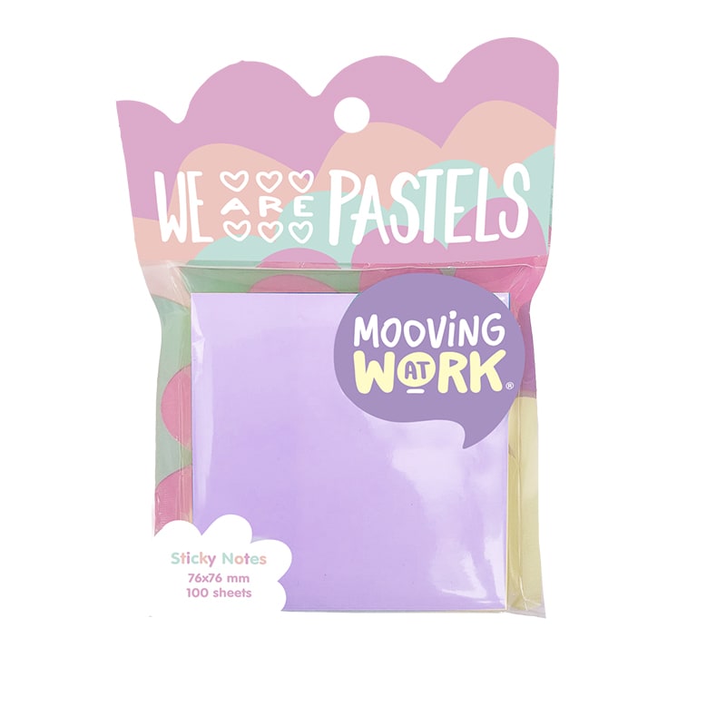 Notas adhesivas 76x76mm 100 hjs pastel Mooving2