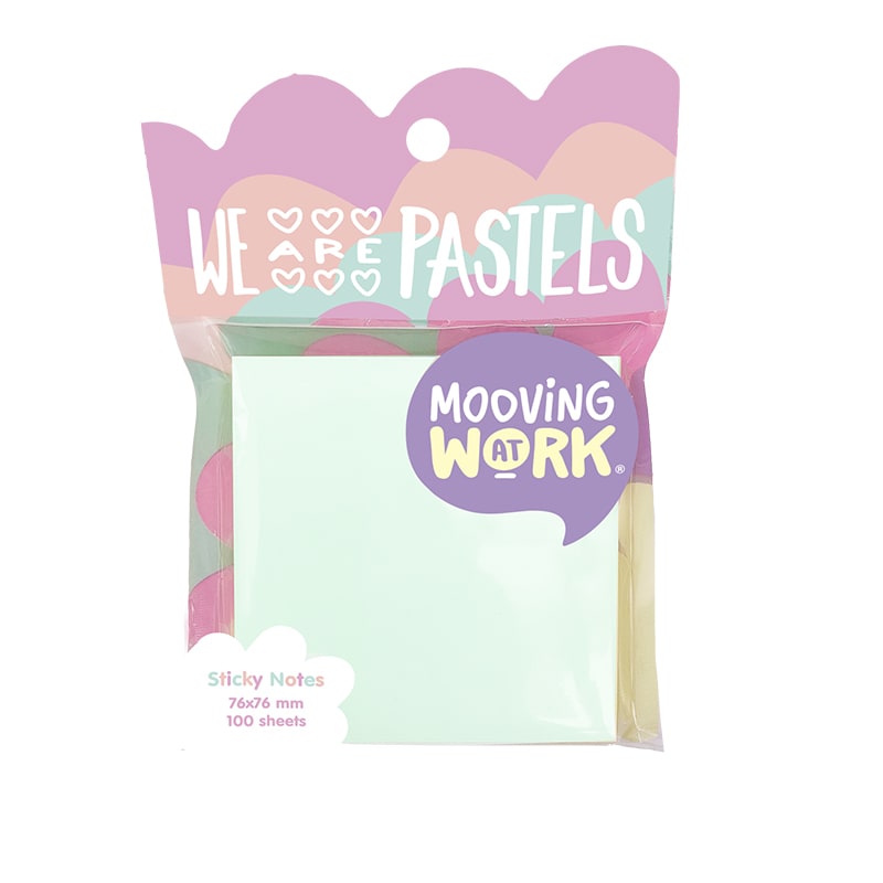 Notas adhesivas 76x76mm 100 hjs pastel Mooving3