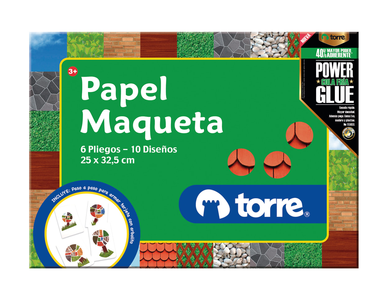 Carpeta de papel maqueta 6 pliegos Torre1