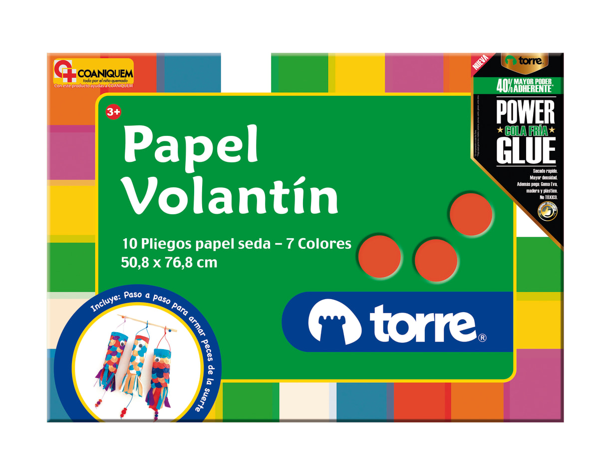 Carpeta de papel volantín 10 pliegos Torre1