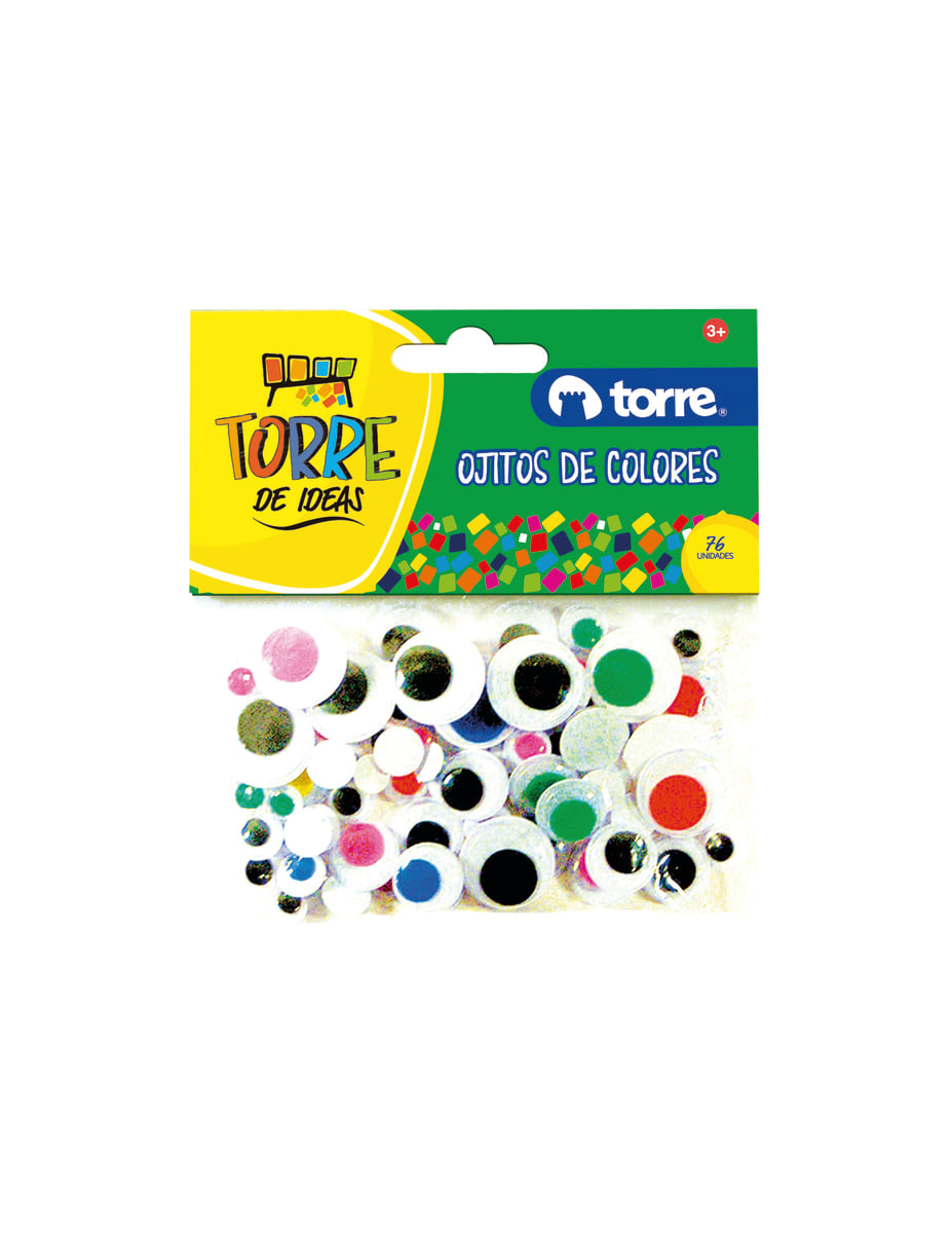 Ojitos locos surtidos tamaños y colores torre1