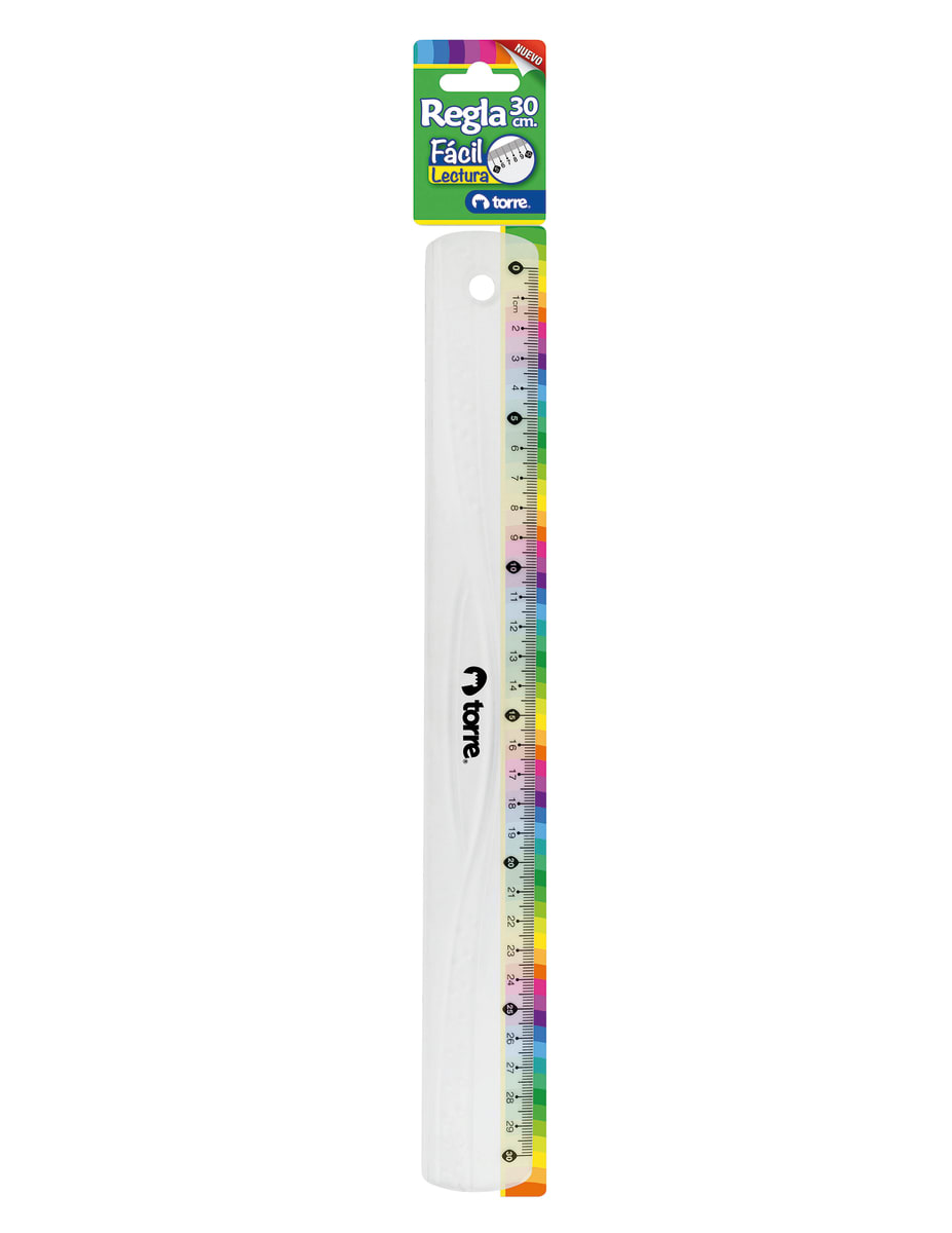 Regla plástica 30 cm torre1