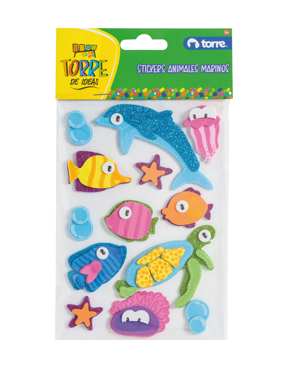 Stickers goma eva animales marinos torre2