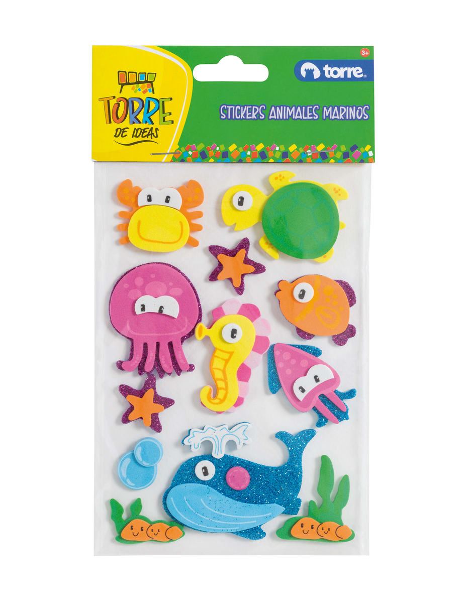 Stickers goma eva animales marinos torre1