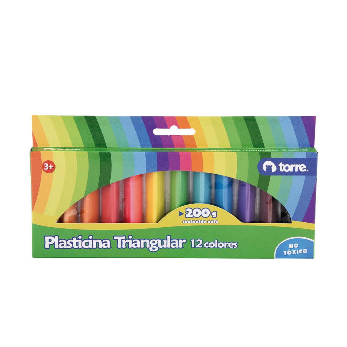 Plasticina triangular 12 colores torre1