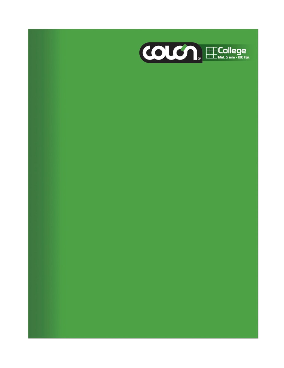 Cuaderno college liso 5mm 100 hjs Colon4