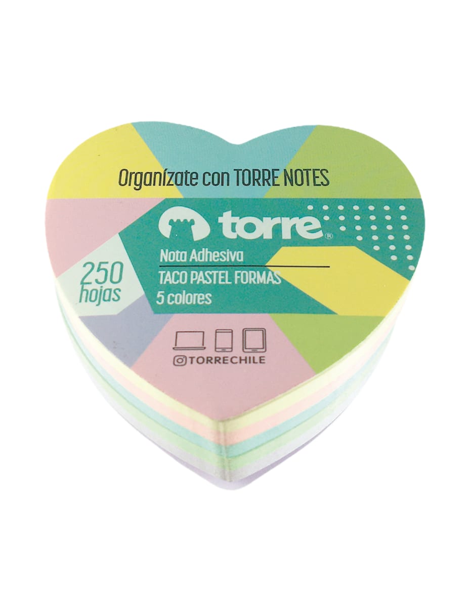 Taco notas adhesivas corazón pastel torre notes 250 hjs torre1