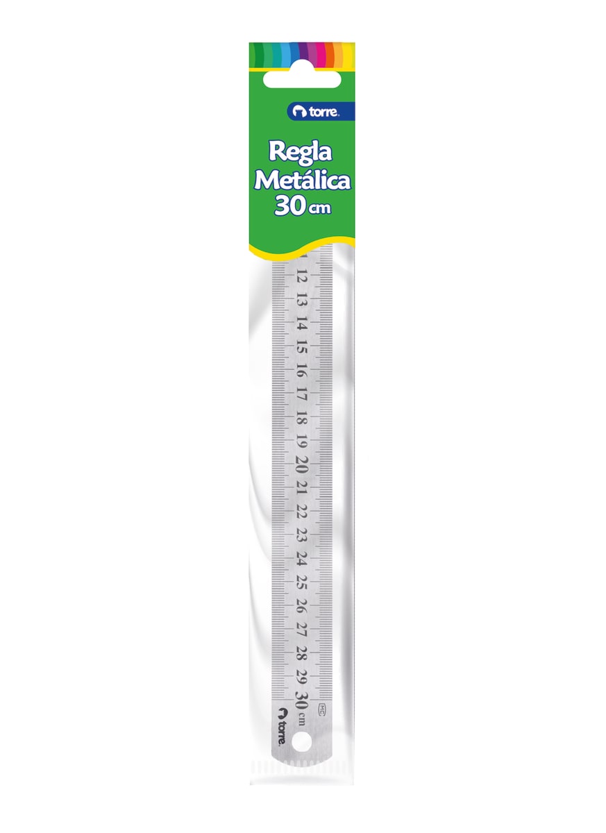 Regla metálica 30 cm torre1