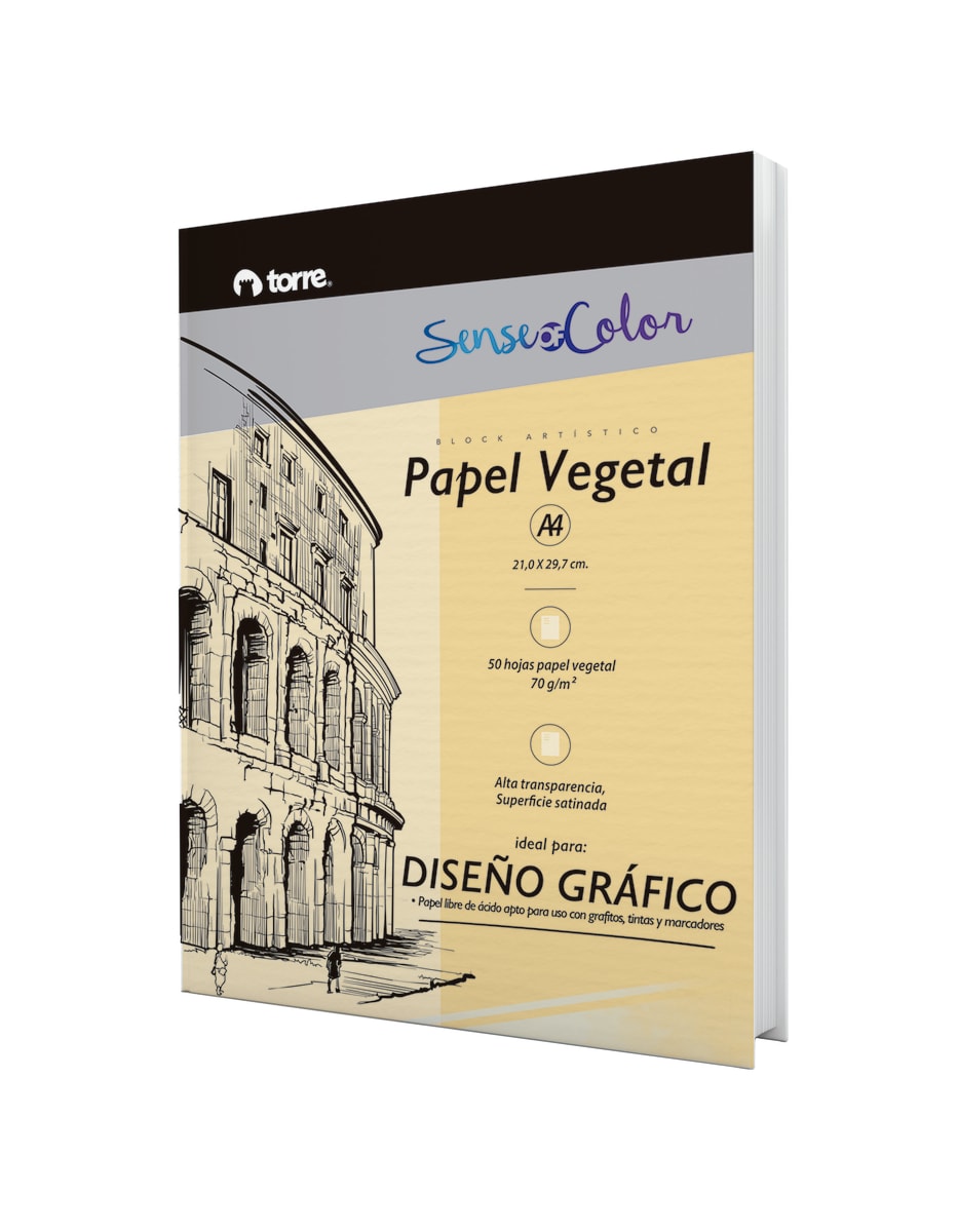 Block artistico calco papel vegetal A4 Sense of Color1