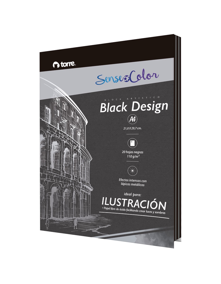 Block artistico black A4 Sense of Color1