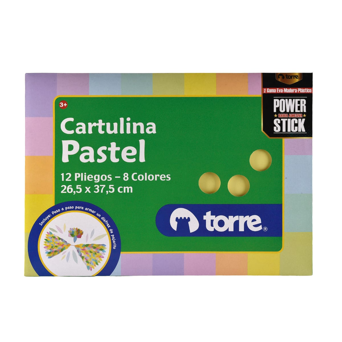 Carpeta de cartulina pastel 12 hojas Torre1