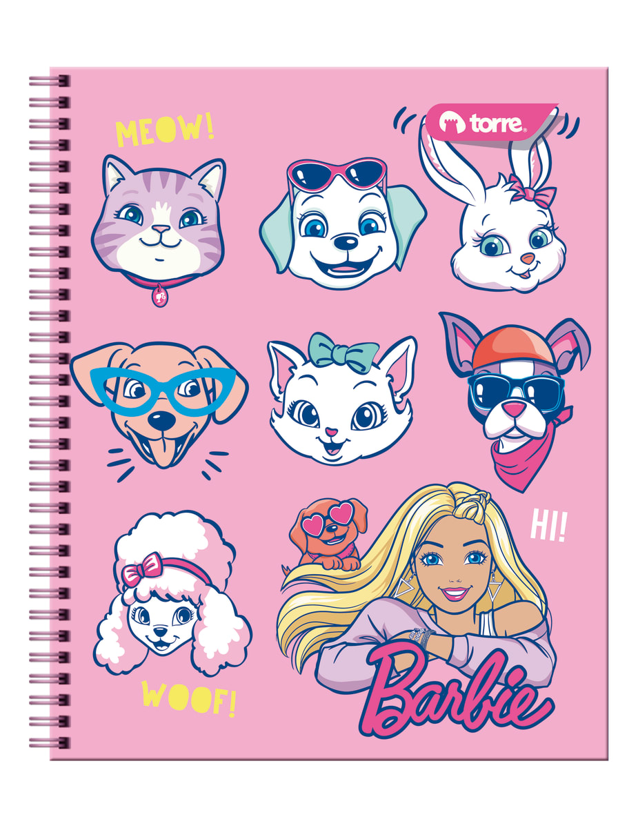 Cuaderno universitario Barbie 7mm 100 hjs Torrre11