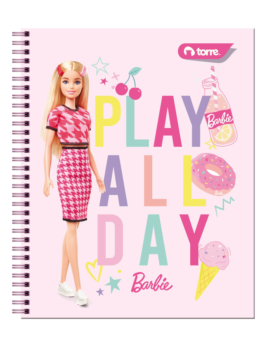 Cuaderno universitario Barbie 7mm 100 hjs Torrre6