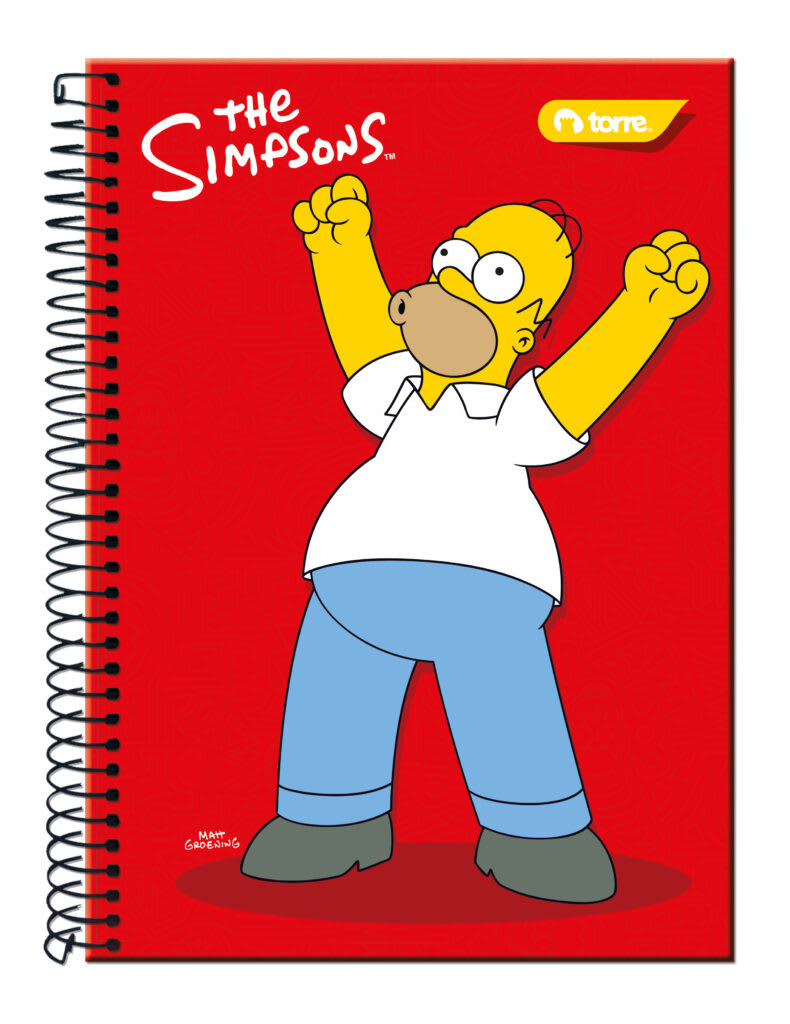 Cuaderno top Simpsons 7mm 150 hjs Torre1