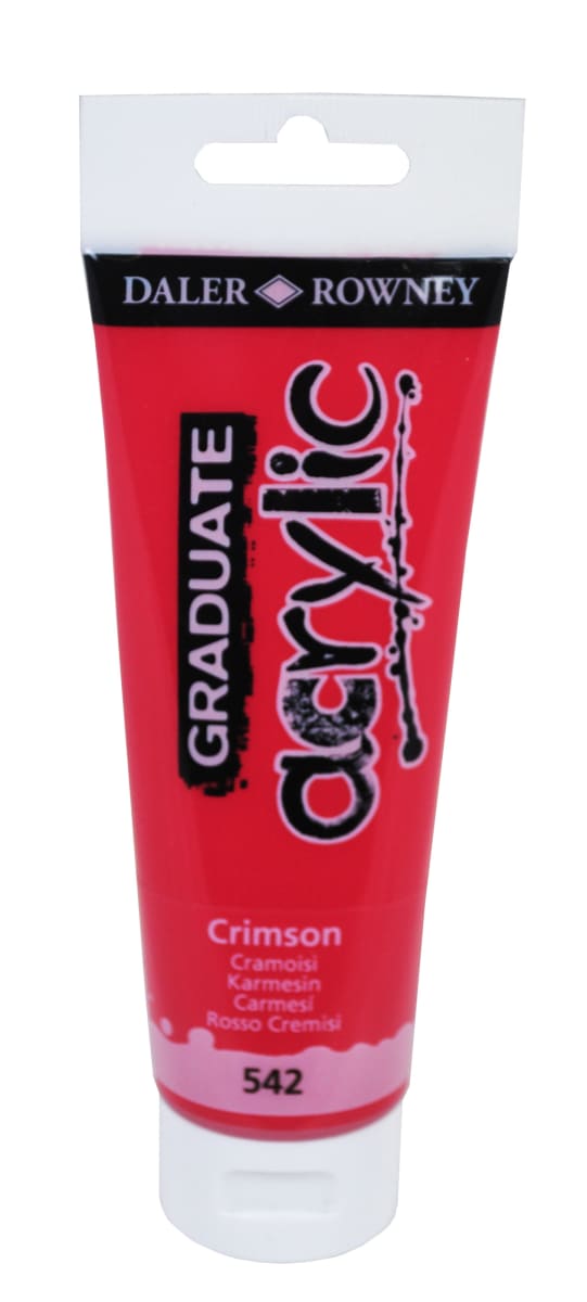 Tubo acrílico graduate 120ml crimson1
