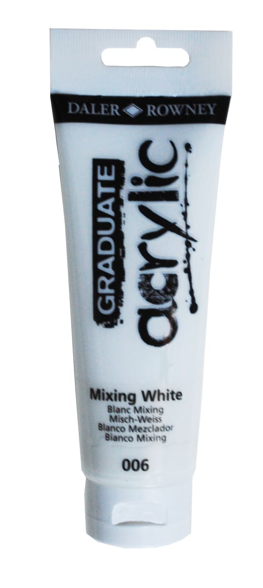 Tubo acrílico graduate 120ml mixing white1