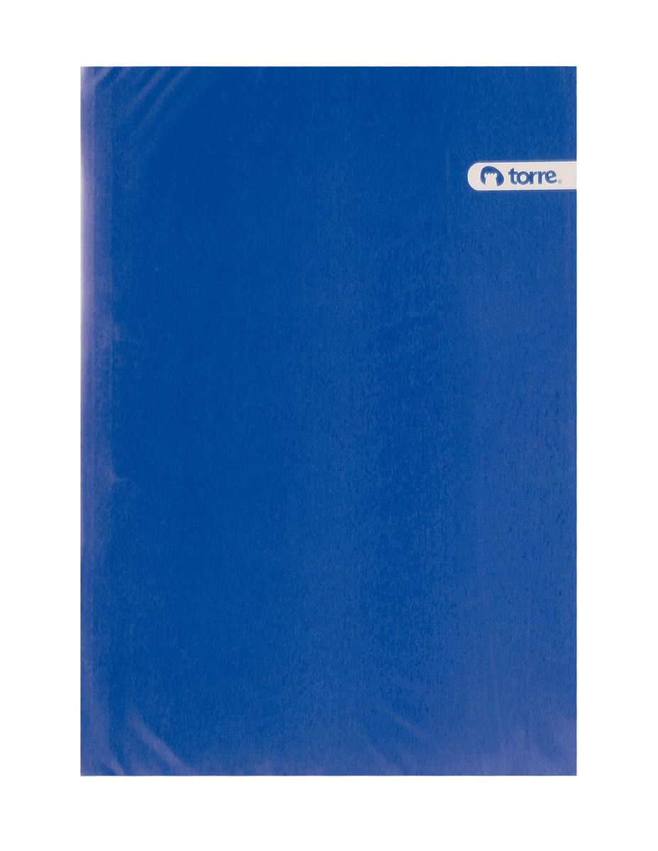 Carpeta plastificada con gusano azul torre1