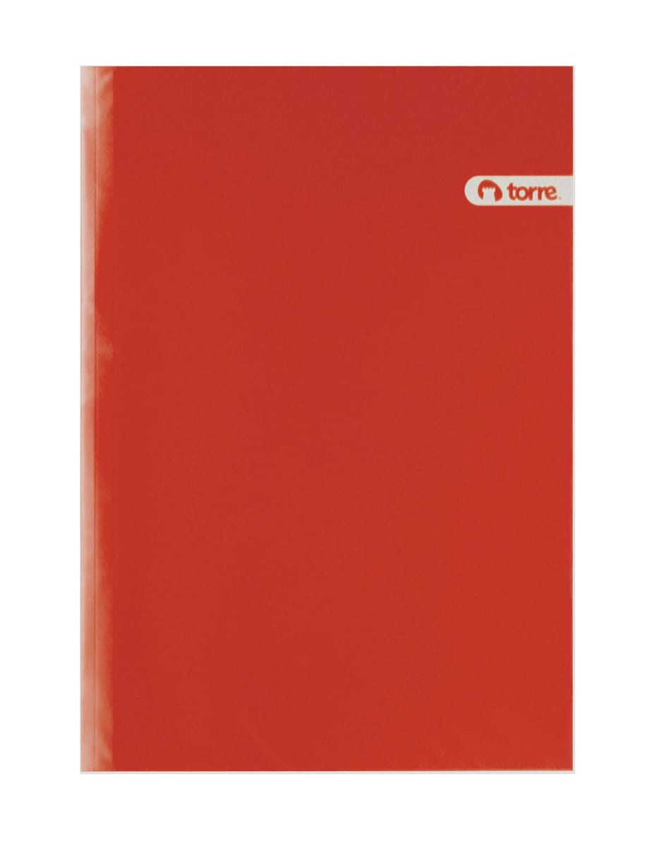 Carpeta plastificada con gusano rojo torre1