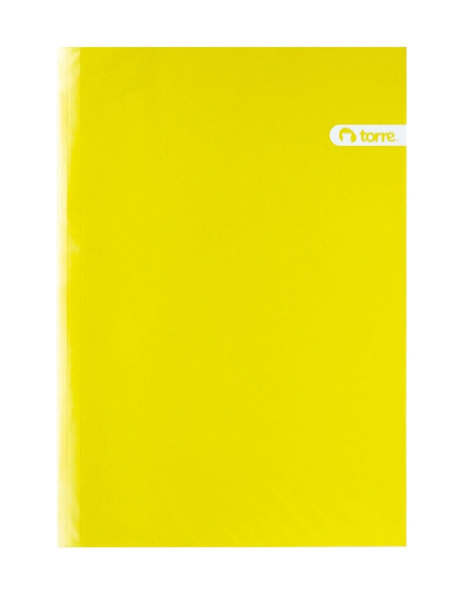 Carpeta plastificada con gusano amarillo torre1