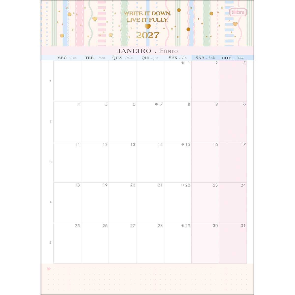 Calendario 2027 Soho Tilibra2