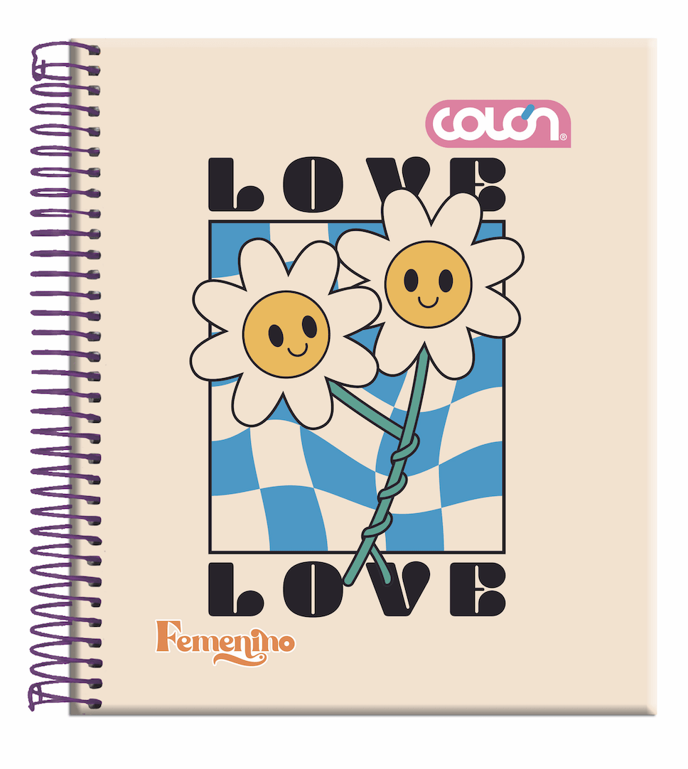 Cuaderno book Femenino 7mm 150 hjs Colon2