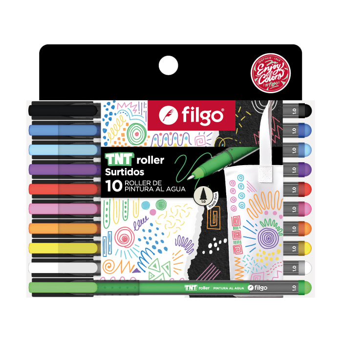 Set 10 roller TNT filgo colores tradicionales2