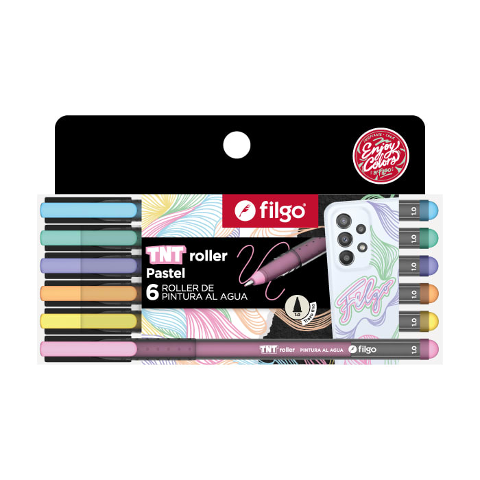 Set 6 roller TNT filgo colores pasteles1